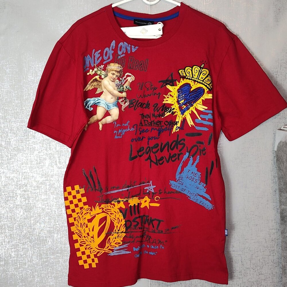 8ighth Dstrkt Men's Red T-Shirt